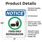 Signmission Food Only Refrigerator Sign With Symbol, 7 in W x Rectangle, Vinyl Decal OS-2PACK-NS-D-710-V-12825 - alternate 5